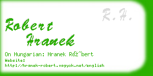 robert hranek business card